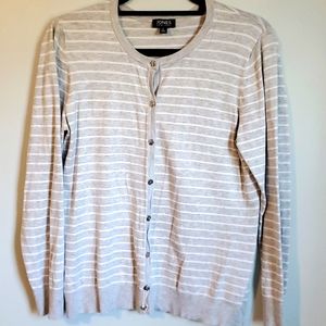 Grey stripe cardigan